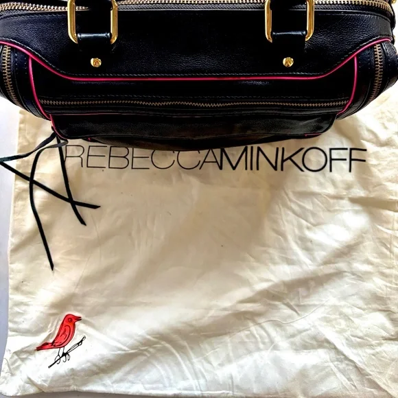 Rebecca Minkoff Black and Pink Shoulder Bag - Picture 14 of 16